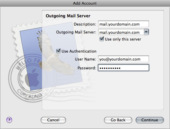 Setting up mac mail