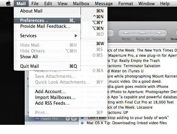 Setting up mac mail