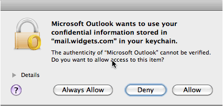 Setting up Outlook 2011 on OSX